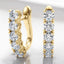 4.00 ctw Round Lab Grown Diamond Petite Drop Earrings in 14kt Yellow Gold