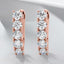 4.00 ctw Round Lab Grown Diamond Petite Drop Earrings in 14kt Rose Gold