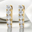 4.00 ctw Round Lab Grown Diamond Petite Drop Earrings in 14kt Yellow Gold