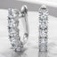 4.00 ctw Round Lab Grown Diamond Petite Drop Earrings in 14kt White Gold