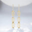 0.26 ctw Round Lab Grown Diamond Paperclip Dangle Earrings in 14kt Yellow Gold