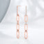 0.26 ctw Round Lab Grown Diamond Paperclip Dangle Earrings in 14kt Rose Gold