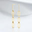 0.26 ctw Round Lab Grown Diamond Paperclip Dangle Earrings in 14kt Yellow Gold