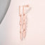 0.26 ctw Round Lab Grown Diamond Paperclip Dangle Earrings in 14kt Rose Gold