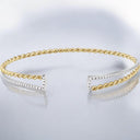 Twisted Rope Cuff Bracelet in 14kt Two-Tone Gold