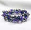 Cultured Peacock Pearl and Amethyst Stretch Bracelet