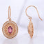 Oval Pink Tourmaline and Diamond Earrings in 14kt Rose Gold