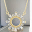 3/8 ctw Round and Baguette Diamond Sun Pendant