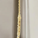 Colgante de sol con diamantes redondos y baguette de 3/8 quilates en oro amarillo de 14 quilates