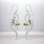 Peridot Leaf Earrings in 925 Sterling Silver