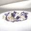 White Freshwater Cultured Pearl and Amethyst Stretch Bracelet