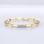 1.42 ctw Round Lab Grown Diamond Pavé Paperclip  Bracelet in 14kt Yellow Gold