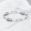 1.42 ctw Round Lab Grown Diamond Pavé Paperclip  Bracelet in 14kt White Gold