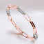 1.42 ctw Round Lab Grown Diamond Pavé Paperclip  Bracelet in 14kt Rose Gold