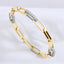 1.42 ctw Round Lab Grown Diamond Pavé Paperclip  Bracelet in 14kt Yellow Gold