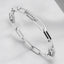 1.42 ctw Round Lab Grown Diamond Pavé Paperclip  Bracelet in 14kt White Gold