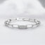 1.42 ctw Round Lab Grown Diamond Pavé Paperclip  Bracelet in 14kt White Gold