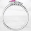 Pear Shaped Pink Sapphire and Diamond Ring in 14kt White Gold