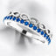 Blue Sapphire Infinity Stackable Ring in 14kt White Gold