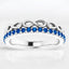 Blue Sapphire Infinity Stackable Ring in 14kt White Gold