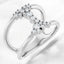 3/8 ctw Round Lab Grown Diamond Negative Space Ring in 14kt White Gold