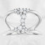 3/8 ctw Round Lab Grown Diamond Negative Space Ring in 14kt White Gold