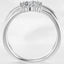 3/8 ctw Round Lab Grown Diamond Negative Space Ring in 14kt White Gold