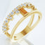 Citrine and Diamond Negative Space Ring in 14kt Yellow Gold