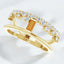 Citrine and Diamond Negative Space Ring in 14kt Yellow Gold