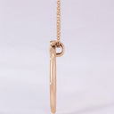 0.25 ctw Lab Grown Diamond Crescent Moon Pendant in 14kt Rose Gold