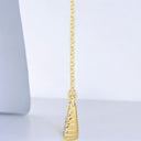 0.75 ctw Round Lab Grown Diamond Curved Bar Necklace in 14kt Yellow Gold