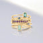 Set of 5 Rings in 14kt Yellow Gold Plated 925 Sterling Silver