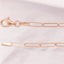 2.6 mm Paperclip Link Necklace in 14kt Rose Gold