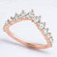 0.75 ctw Round Lab Grown Diamond Chevron Ring in 14kt Rose Gold