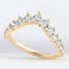 0.75 ctw Round Lab Grown Diamond Chevron Ring in 14kt Yellow Gold