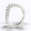 0.75 ctw Round Lab Grown Diamond Chevron Ring in 14kt White Gold