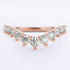 0.75 ctw Round Lab Grown Diamond Chevron Ring in 14kt Rose Gold