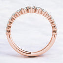 0.75 ctw Round Lab Grown Diamond Chevron Ring in 14kt Rose Gold