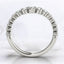 0.75 ctw Round Lab Grown Diamond Chevron Ring in 14kt White Gold