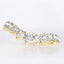 0.75 ctw Round Lab Grown Diamond Chevron Ring in 14kt Yellow Gold