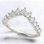 0.75 ctw Round Lab Grown Diamond Chevron Ring in 14kt White Gold