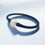 White Freshwater Cultured Pearl Navy Silicone Bracelet