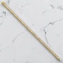 6.50 ctw Bezel Set Emerald Cut Lab Grown Diamond Tennis Bracelet in 14kt Yellow Gold