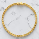 6.50 ctw Bezel Set Emerald Cut Lab Grown Diamond Tennis Bracelet in 14kt Yellow Gold