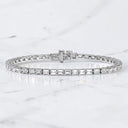 7.00 ctw Emerald Cut Lab Grown Diamond Tennis Bracelet in 14kt White Gold
