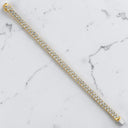 10.50 ctw Round Lab Grown Diamond Double Row Bracelet in 14kt Yellow Gold