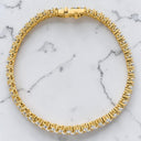 10.50 ctw Round Lab Grown Diamond Double Row Bracelet in 14kt Yellow Gold