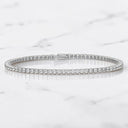 3.20 ctw Round Lab Grown Diamond Tennis Bracelet in 14kt White Gold