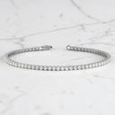 3.20 ctw Round Lab Grown Diamond Tennis Bracelet in 14kt White Gold