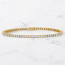 3.20 ctw Round Lab Grown Diamond Tennis Bracelet in 14kt Yellow Gold